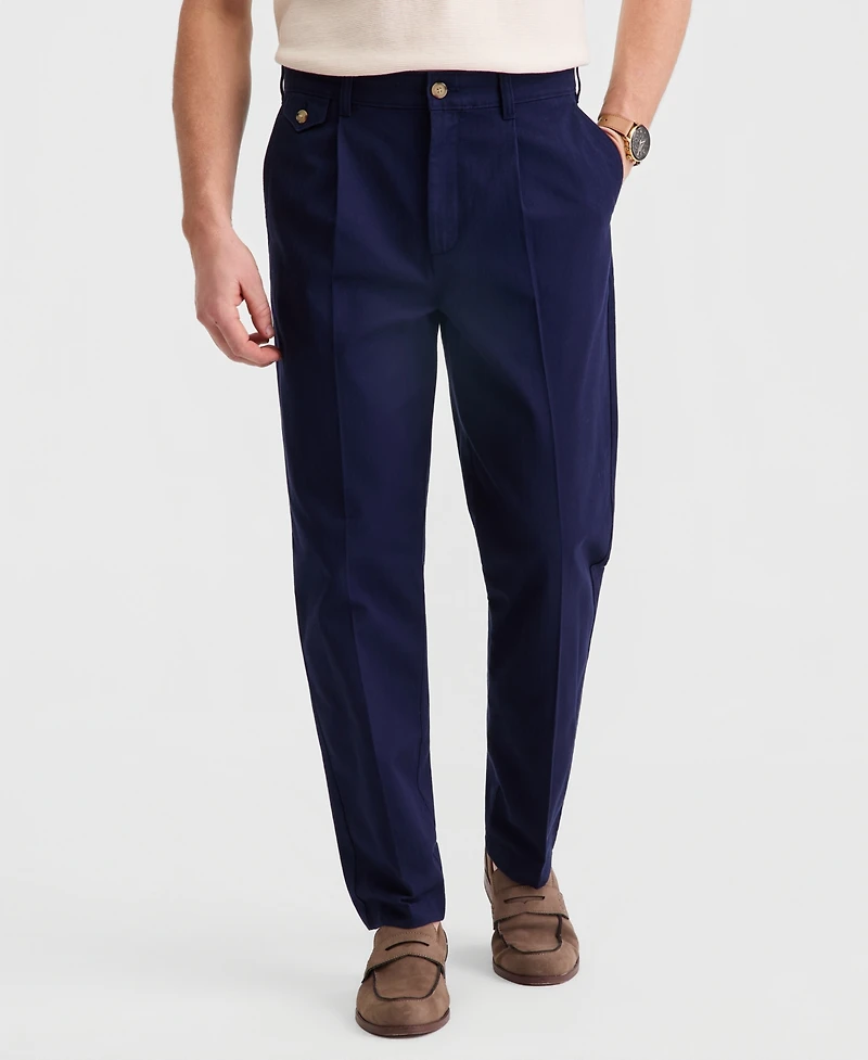 Club Room Men's Pleated Herringbone Twill Pants, Macy's Exclusive