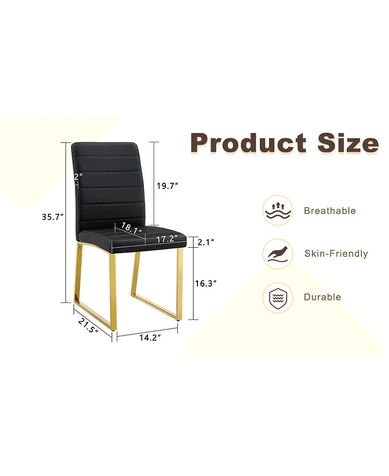 Streamdale Furniture Streamdale -Pack Heavy-duty Chairs: 2.1" Cushion, Iron Frame