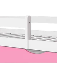 Streamdale Furniture Kids Wood Twin Bed with Drawer