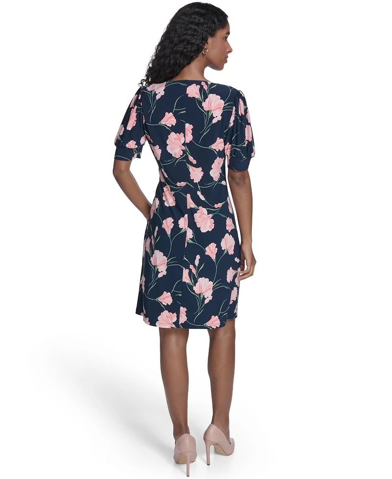 Tommy Hilfiger Petite V-Neck Short-Sleeve Dress
