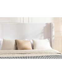 Streamdale Furniture Harper Tall Upholstered Bed - California King, Textured Ivory Canvas