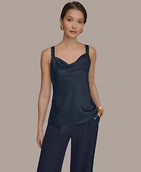 Donna Karan New York Women's Cowl Neck Strappy Cami Top