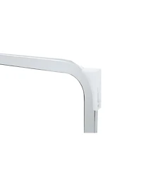 Streamdale Furniture Streamdale Dining Chairs Set of 4, Off-White Faux Leather w/ Gold Mesh, Silver Ring, Chrome Handle