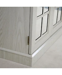 Streamdale Furniture Storage sideboard cabinet with 2 mirrored doors & adjustable shelf