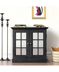 Streamdale Furniture Storage sideboard cabinet with 2 mirrored doors & adjustable shelf