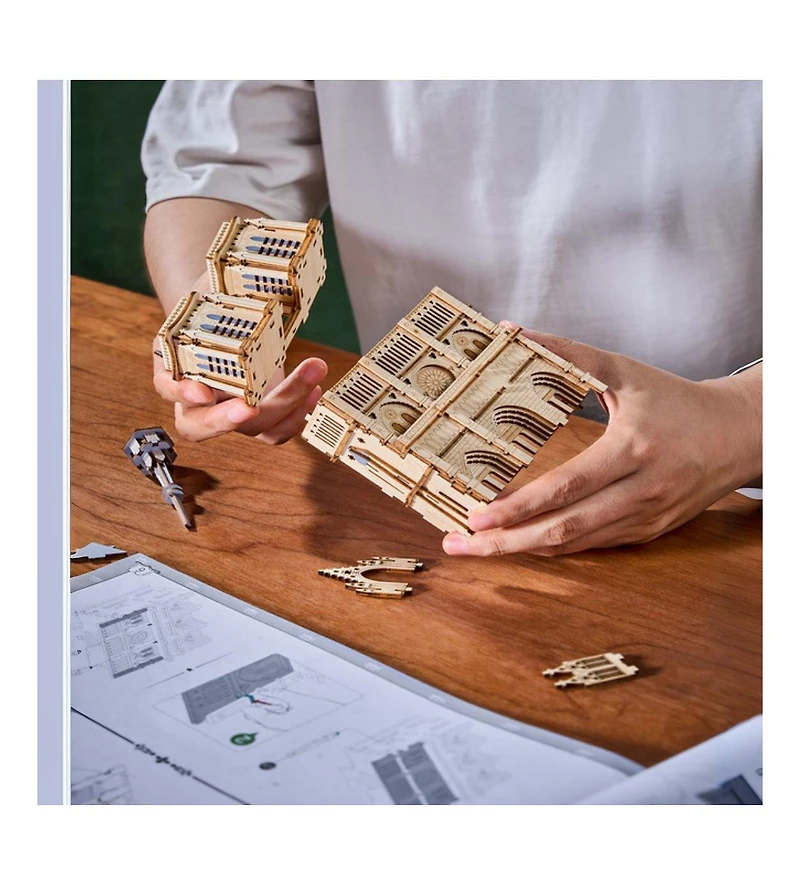 Flash Popup Diy 3D Wood Puzzle: Paris Cathedral 330 pieces