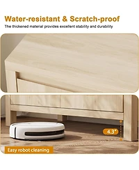 gaomon Rattan Buffet Sideboard Cabinet, Kitchen Storage Cabinet with Doors for Hallway, Beige