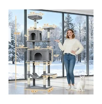Zeus & Ruta 80" Tall Multi-Level Cat Tree Tower