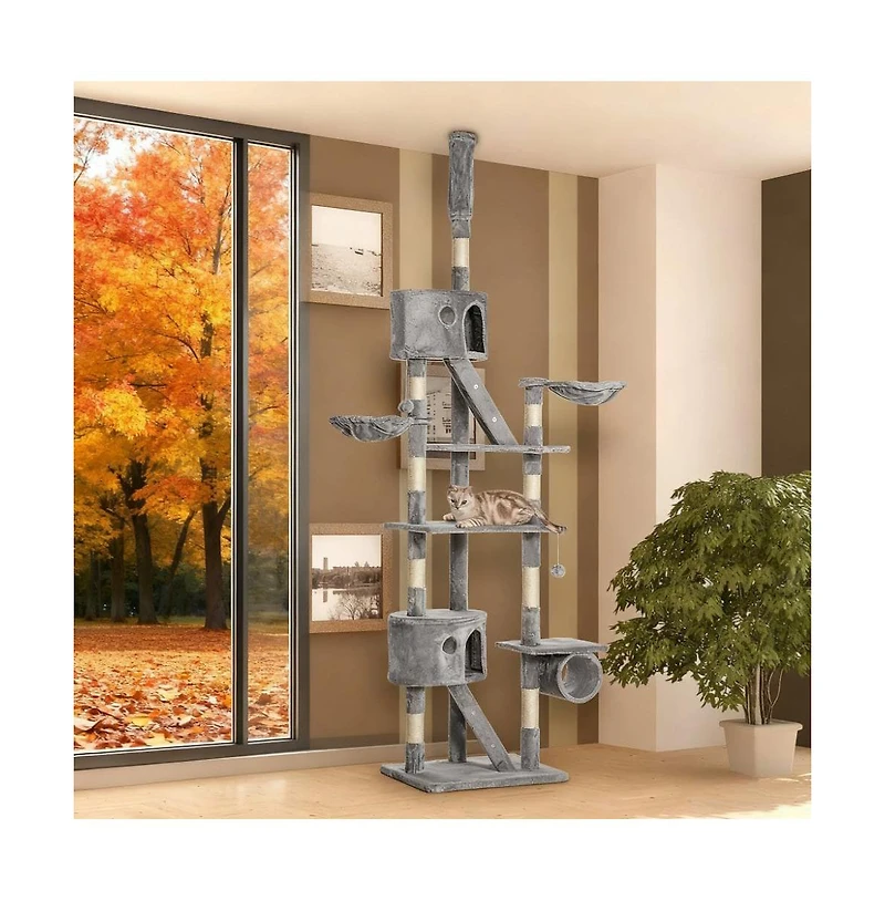 Zeus & Ruta 94.5-102.4" Height Adjustable Cat Tree