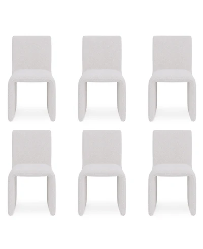 Furniture Emila 6-Pc. Fabric Upholstered Dining Chair Set