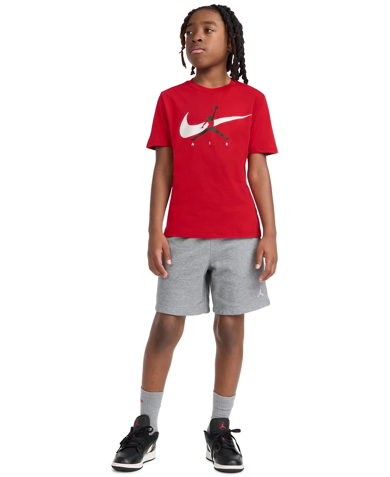 Jordan Boys' 8-20 Jumpman Swoosh Logo Crewneck T-Shirt