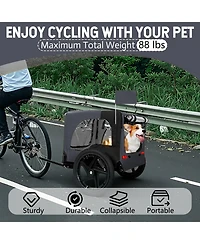 Zeus & Ruta Outdoor Heavy Duty Collapsible Kitten Bike Trailer