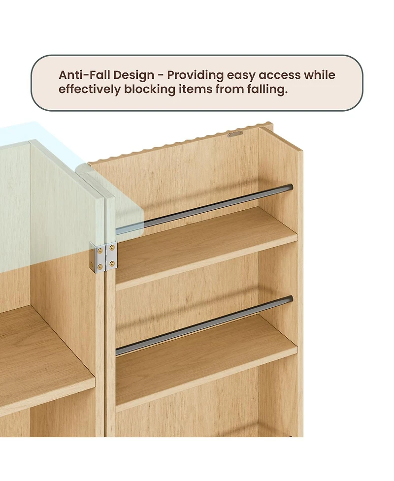 Streamdale Furniture 72" Oak Kitchen Pantry Cabinet with 6 Shelves