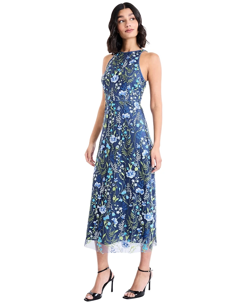 Maggy London Women's Embroidered Midi Dress