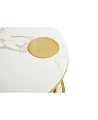 Streamdale Furniture round coffee table with storage, modern design