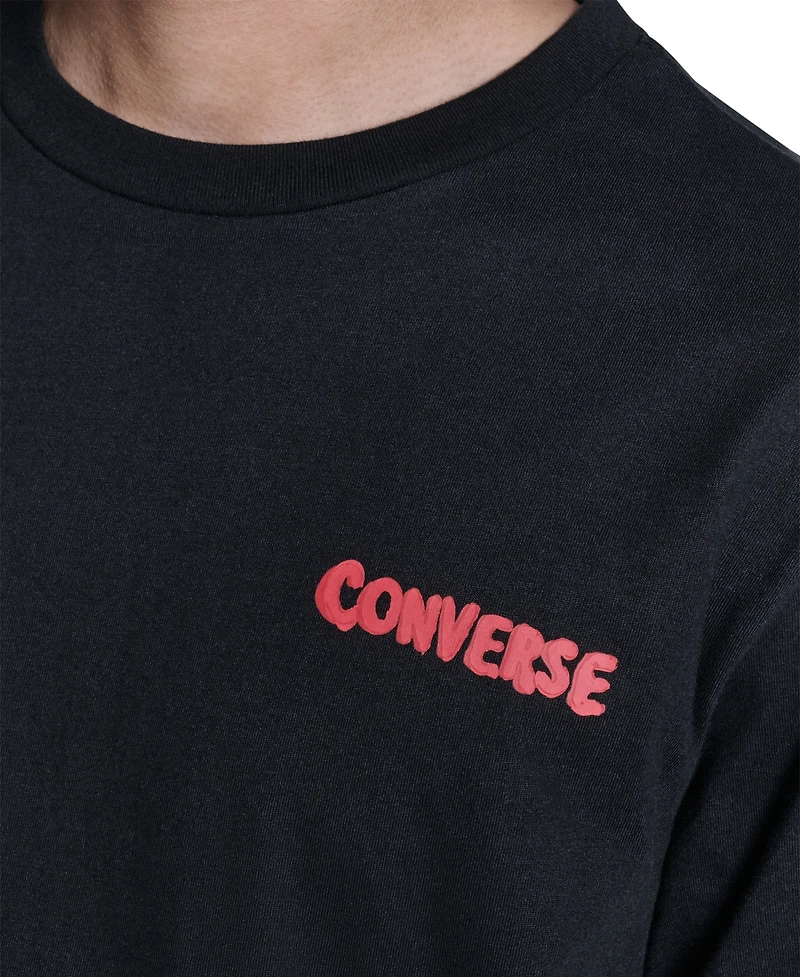 Converse Men's Cheeseburger Graphic Short-Sleeve T-Shirt