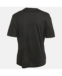 Pre-Owned Versace Women's Black Medusa Rhinestone Jersey T-Shirt