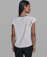 Karl Lagerfeld Paris Women's Round Neck Top