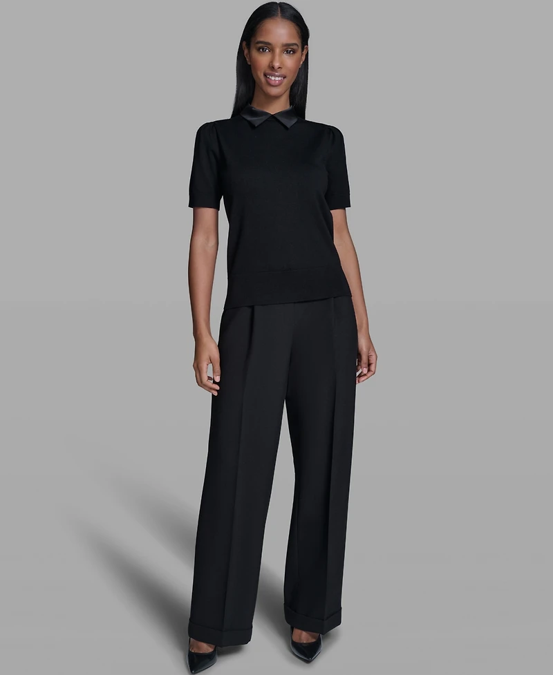 Karl Lagerfeld Paris Women's Collared Sweater