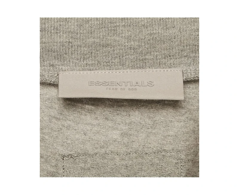 Pre-Owned Fear Of God Men's Essentials Dark Grey Cotton Knit Crewneck T-Shirt