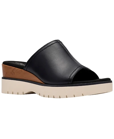 Clarks Women's Diaz Slide Open Toe Wedge Sandals