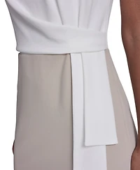 Tommy Hilfiger Women's Sleeveless Color Block Sheath Dress