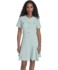 Tommy Hilfiger Women's Short-Sleeve Flippy Skirt Dress