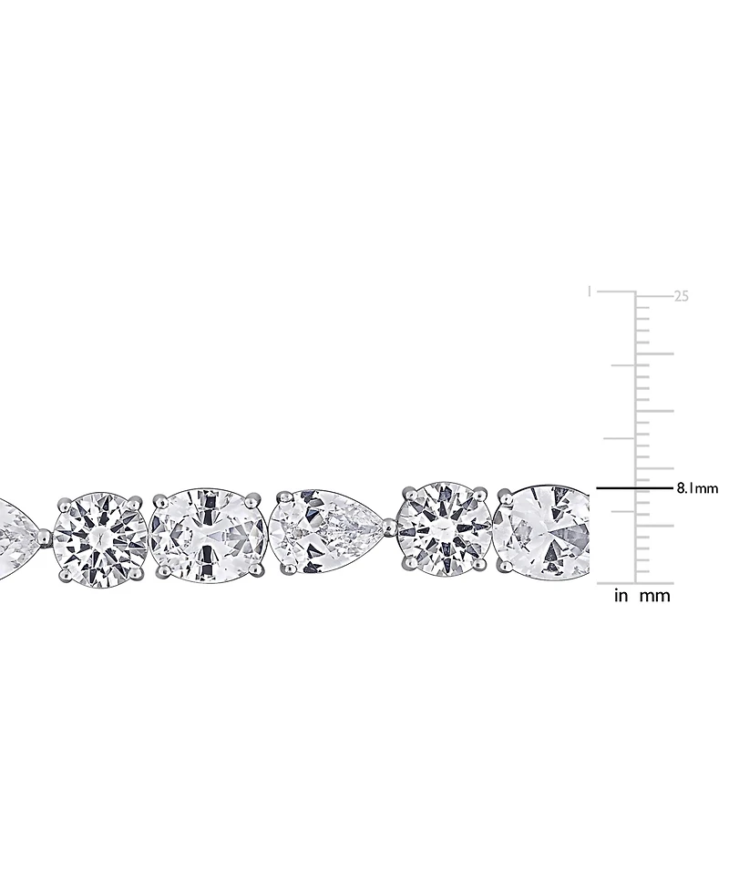 Macy's White Sapphire (45 ct. t.w.) Bracelet in Sterling Silver