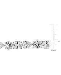 Macy's White Sapphire (45 ct. t.w.) Bracelet in Sterling Silver