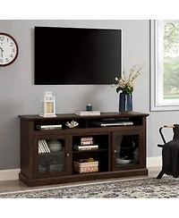 Streamdale Furniture Modern Farmhouse Tv Stand for up to 65" TVs, Brown 60"W