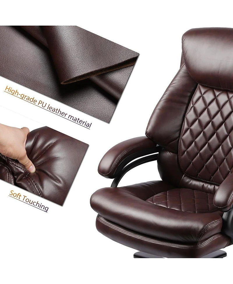 Streamdale Furniture 500lbs Big and Tall Office Chair for Heavy People Executive Computer Desk Chair