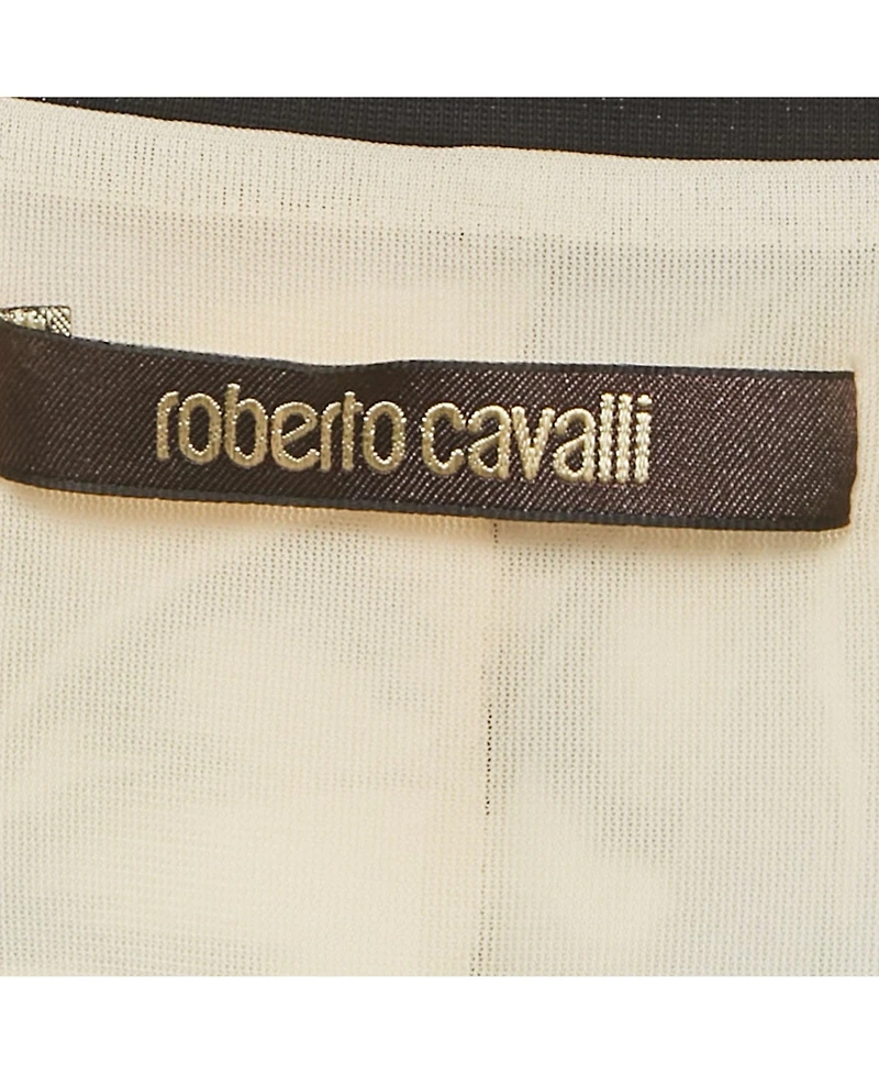 Pre-Owned Roberto Cavalli Women's Multicolor Printed Jersey Midi Dress