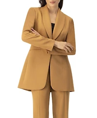 Ivonne Women's Single-Button Shawl Lapel Blazer