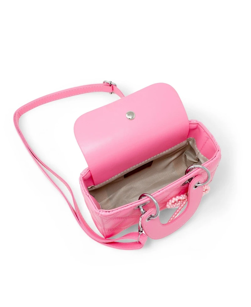 Zomi Gems Girls Quilted Rectangle Bow Charm Handbag