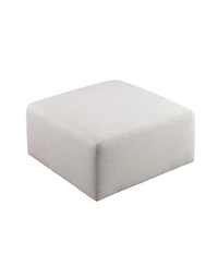 Streamdale Furniture Beige Chenille Sofa Ottoman, 29.92" L x 29.92" W x 16.73" H