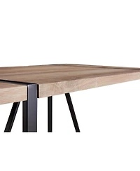 Streamdale Furniture Streamdale 55" Modern Rustic Industrial Dining Table for 4-6, Engineered Wood & Metal Legs