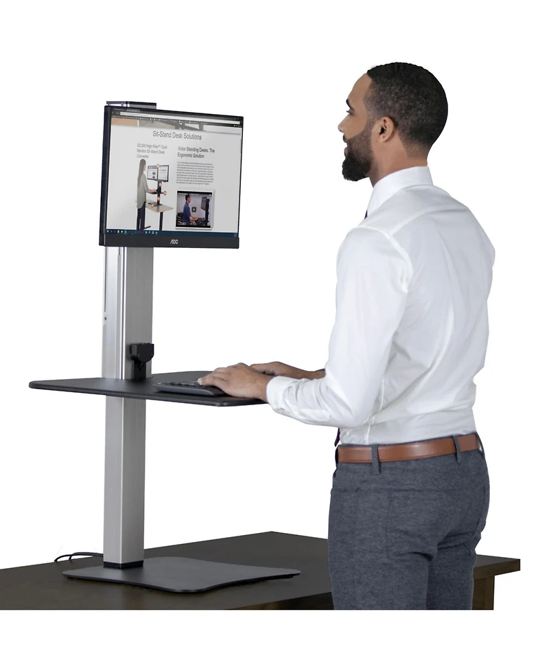 Victor High Rise Electric Sit Stand Desk Converter