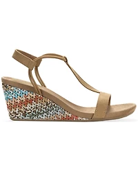Style & Co Women's Mulan Elastic T-Strap Wedge Sandals, Macy's Exclusive