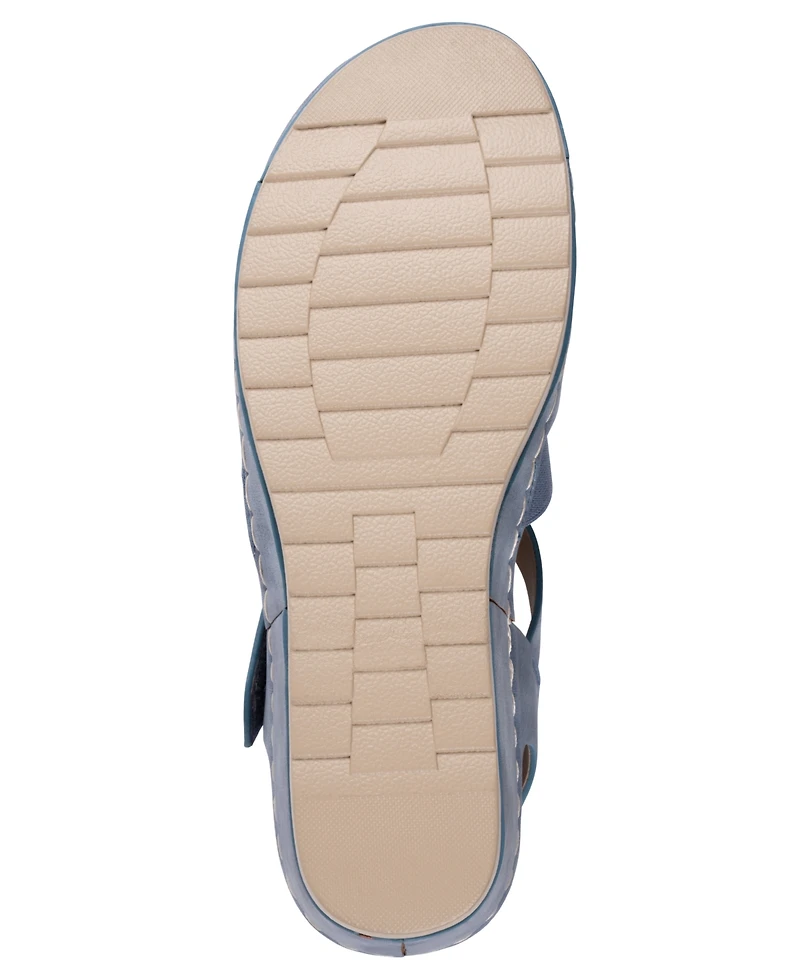 Gc Shoes Women's Yuna Strappy Round Toe Wedge Sandals