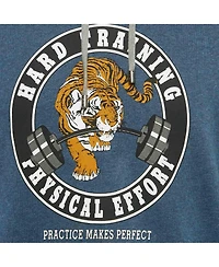 Pre-Owned Dolce & Gabbana Men's Blue Tiger Print Cotton Hoodie