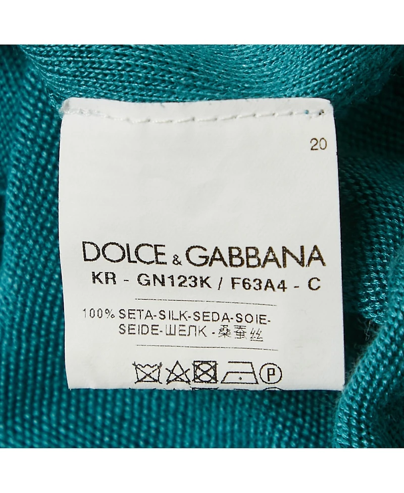 Pre-Owned Dolce & Gabbana Men's Blue Knit Hooded Sweatshirt