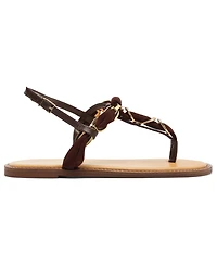 Schutz Women's Camellia Round Toe Flat Sandals