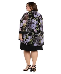 R & M Richards Plus 2-Pc. Floral-Print Jacket Dress Set