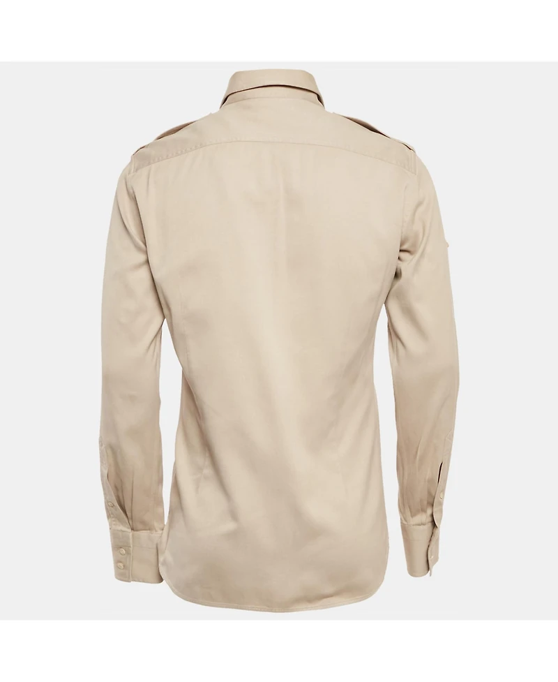 Pre-Owned Tom Ford Men's Beige Cotton Long Sleeve Shirt
