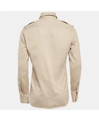 Pre-Owned Tom Ford Men's Beige Cotton Long Sleeve Shirt