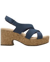 Clarks Women's Nerisa Grace Round Toe Wedge Sandals