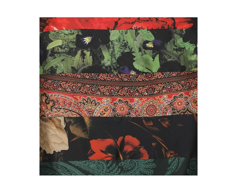 Pre-Owned Givenchy Women's Multicolor Silk Floral Print Zip Trim Skirt