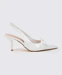Berness women's Danika Slingback Pumps with Bow Detail
