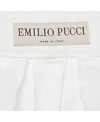 Pre-Owned Emilio Pucci Women's White Taffeta Trousers