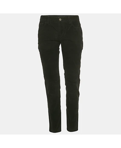 Pre-Owned Dolce & Gabbana Women's Black Corduroy Slim Fit Jeans